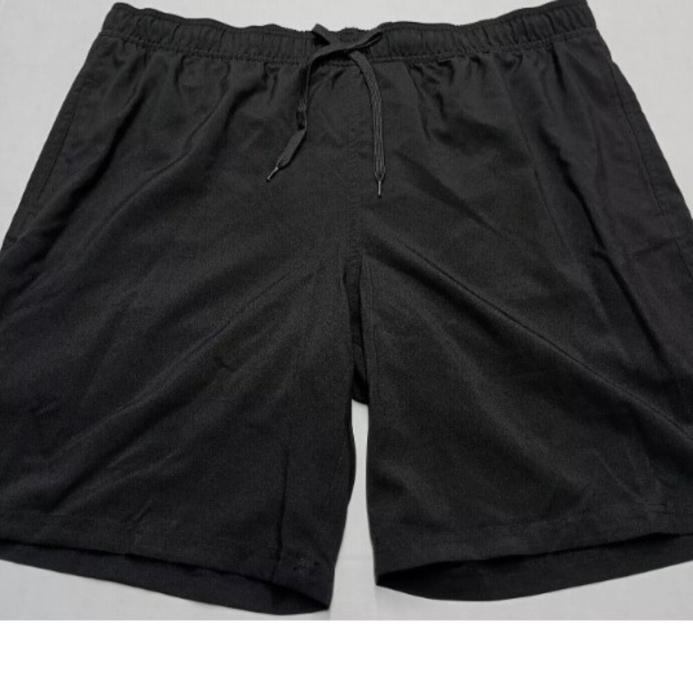 West Loop Shorts Men's Black Activewear Elastic Waist Drawstring Shorts